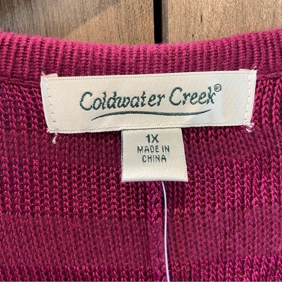 NWT Coldwater Creek 1X Rayon Open Cardigan Long lines - Picture 4 of 10